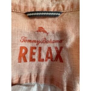 Tommy Bahama Men's XLX (XXL) Linen Button Down‎ Peach  (see description)